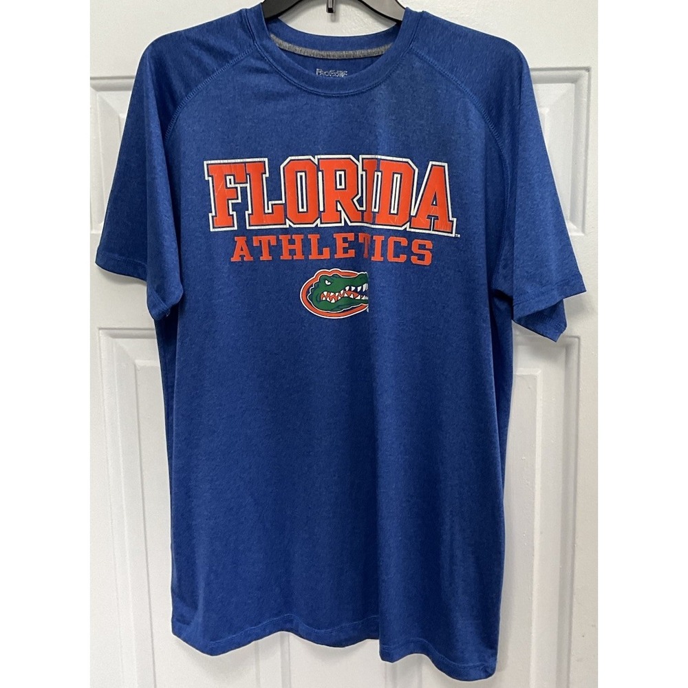 SEC Football Florida Gator Athletics Blue/Orange Gameday DriFit Shirt Men Large